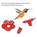Srum Hummingbird Feeder Flowers, 30 Pieces Multicolor Hummingbird Feeder Replacement Flowers Safe Environmentally Friendly Durable Attract The Bird's Attention Bird Feeders for Outdoors(Red)