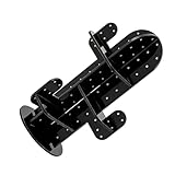 AKOOSY Expositor de Pendientes de Acrílico Negro Forma de Cactus, Soporte de Joyería Compacto para Escritorio, Organizador Funcional para Almacenamiento en Casa U Oficina, Base