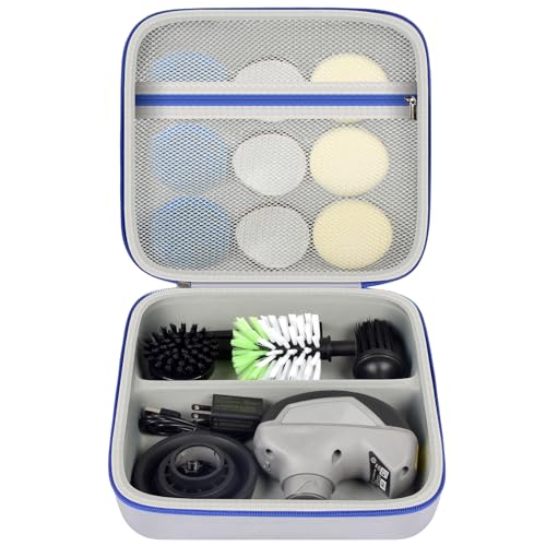 PAIYULE Case for Dremel Versa Power Scrubber Kit Cleaning Tool PC10-07/ PC360-5 Grout Brush Bathroom Shower Scrub Kitchen & Bathtub Cleaner Holder for Spin Scrubbers Sponge Pads-Grey(Box Only)