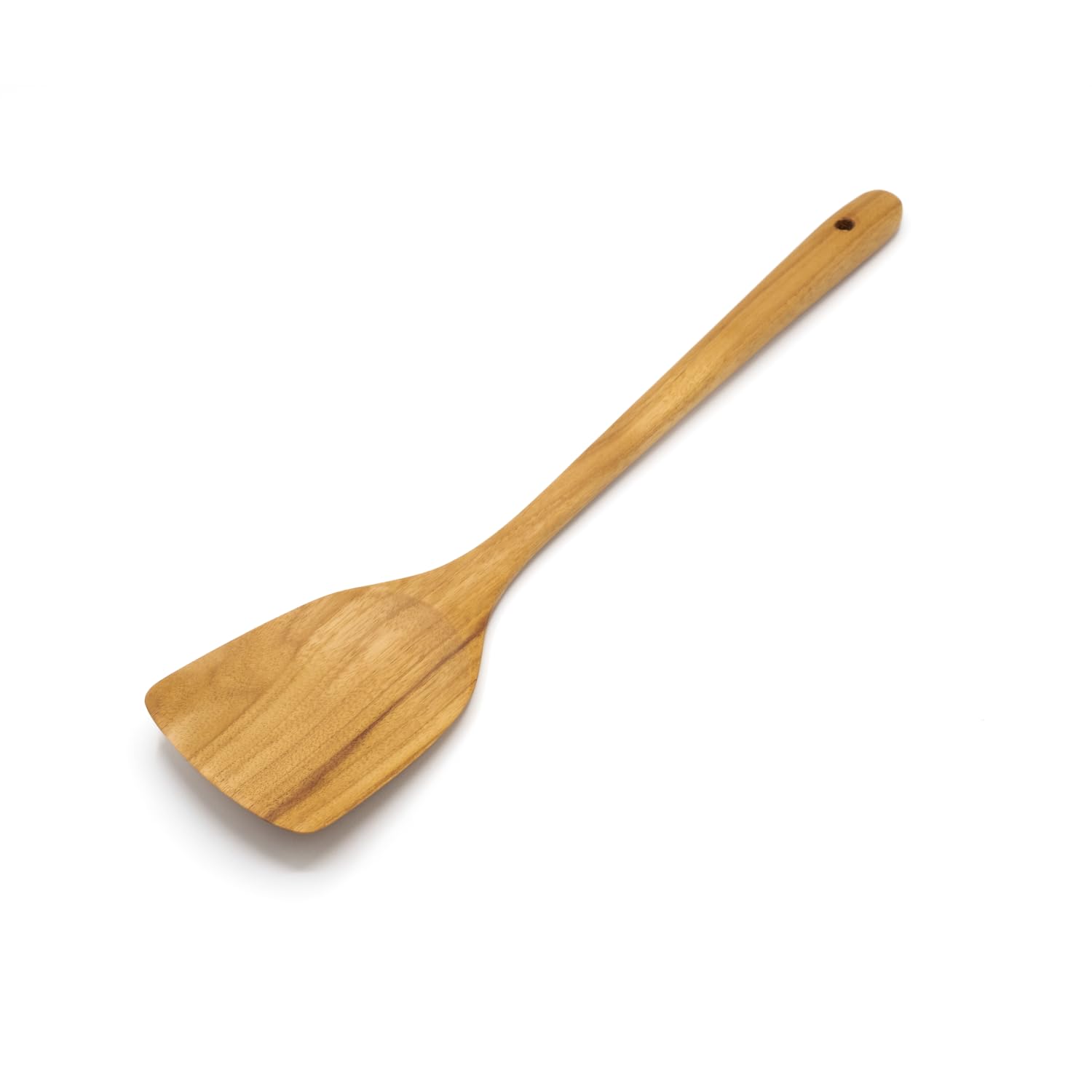 FAAY15 Inches Wok Spatula, Long Handle Stir fry Paddle, Turner, Handcrafted from High Moist Resistance Teak Wood for Non Stick Cookware