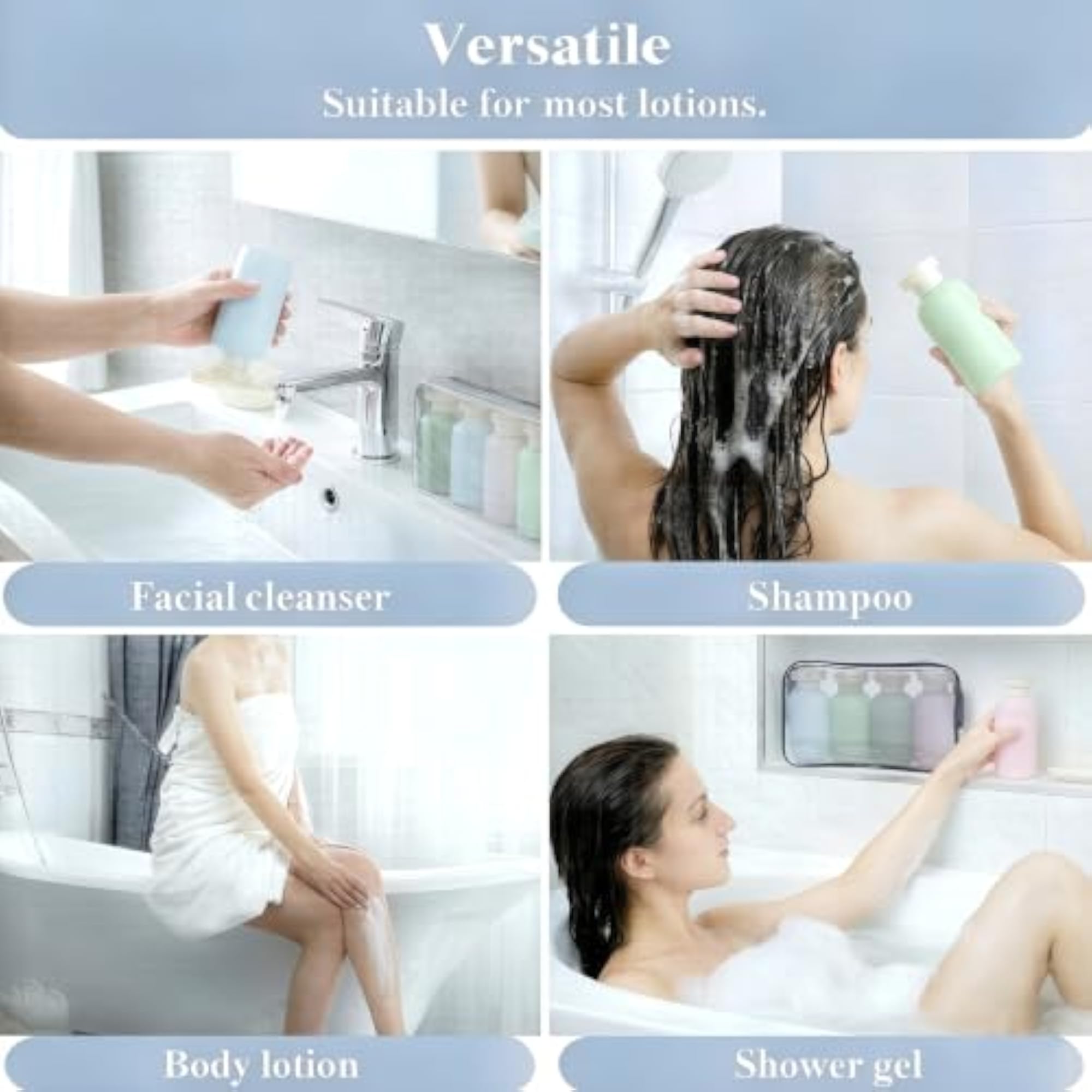 3.4oz Travel Shampoo Bottle with Flip Cap