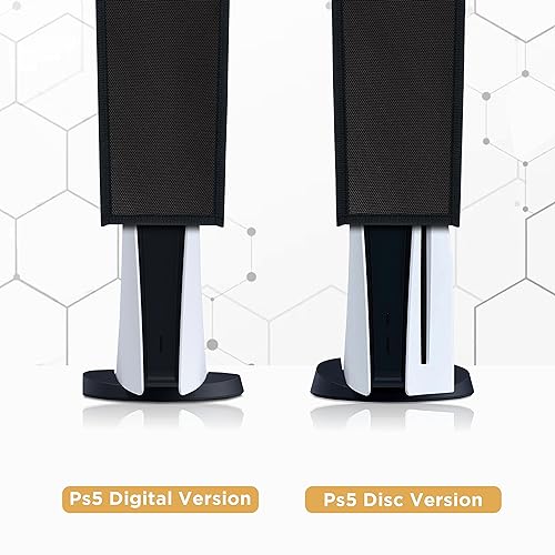 Cranique Waterproof Dust cover for PS5 Gaming Console Digital Edition & Disc Edition Playstation 5 (Black) 4 416BWWqlYEL