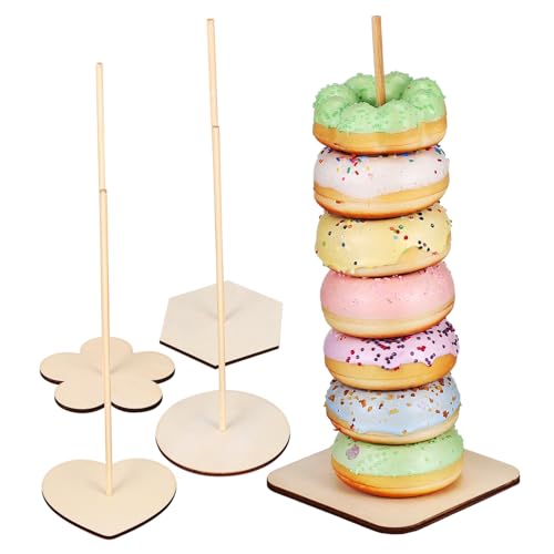 VALICLUD 5pcs Donut Stands Unique Shape Dessert Holder for Weddings Birthdays and Parties Space Saving Reusable Display for Snacks and Treats