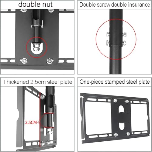 Support de plafond universel meuble TV pour fixer une TV sur dalle incurvée sans percer les murs - 5