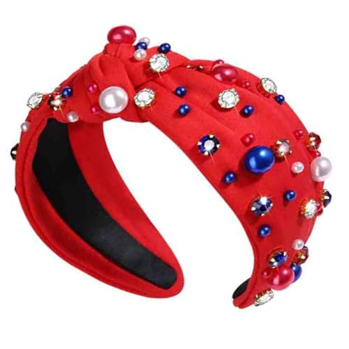 Diadema fruncida para fiesta, karaoke, punk, accesorios para fotos, fiesta, discoteca, discoteca, perlas blancas, para uso diario