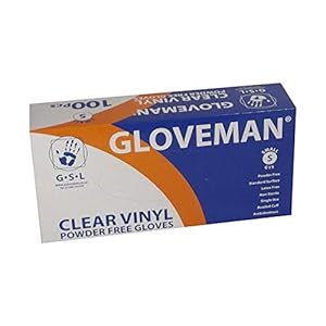 Gloveman Clear Vinyl Gloves (Box of 100) (Small)