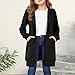 Hoodies For Teen Girls - Fleece Long Zip Up Sweatshirt Jacket, Fall Winter Fashion Outfits, Kids Clothing 5-14 Years Black teen hoodies girls size 13-14