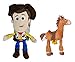 Dsney Toy Story - Pack 2 Peluches Sheriff Woody 13"/33cm + Caballo Perdigón 9'84"/25cm (Woody Voz en español al Pulsar Sus Manos) Calidad Super Soft