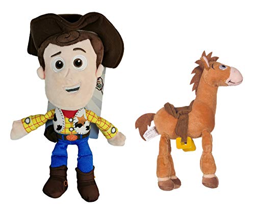 Dsney Toy Story - Pack 2 Peluches Sheriff Woody 13'/33cm + Caballo Perdigón 9'84'/25cm (Woody Voz...