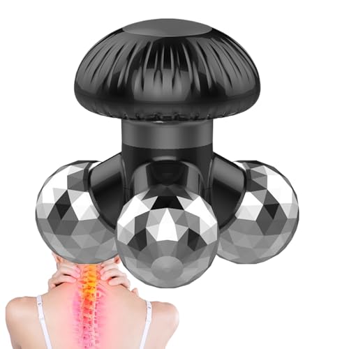 Mppchhn Handmassagegerät - Elektrischer Pilzförmiger Vibrationsroller - Körpermassagegerät Handheld,für Männer, Frauen und Erwachsene zur Massage von Nacken, Händen, Schultern, Füßen und Rücken