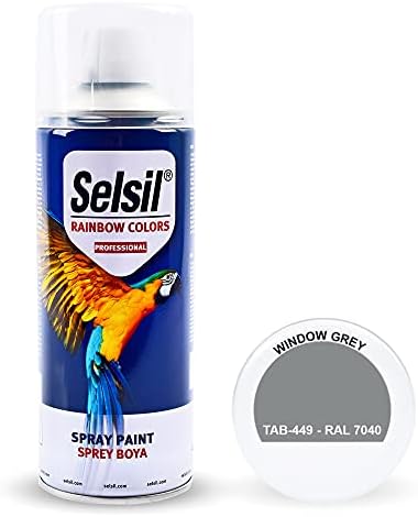 Selsil Spray Paint Perfect Finish For Indoor Outdoor Use Garden Auto Home Kitchen Furniture Art Craft Bike Radiator Metal Wood Plastic Glass Upvc Stone Graffiti (1, Anthracite Grey)