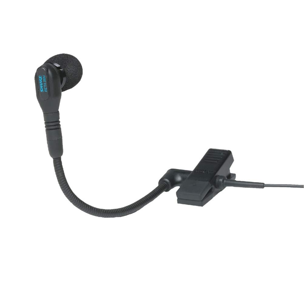 Shure BLX14/B98 UHF Wireless Mikrofonsystem für Blechblasinstrumente - 14 Stunden Batterielaufzeit, 100m Reichweite | Enthält Clip-on Instrumentenmikrofon, Einzelkanal-Empfänger | S8 Band
