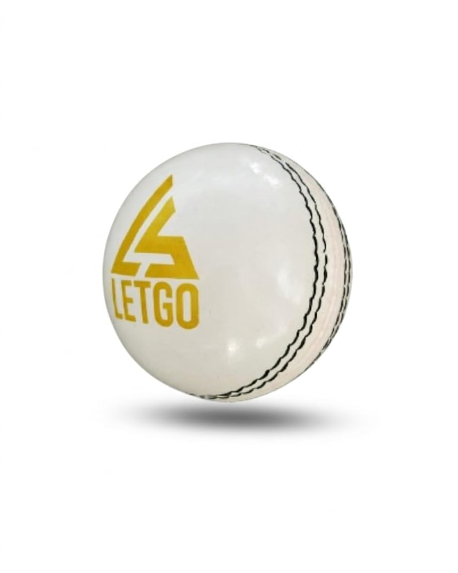 White Leather Cricket Ball, Shiny Polished Finish, Prominent Seams, Durable Stitching-picture-31