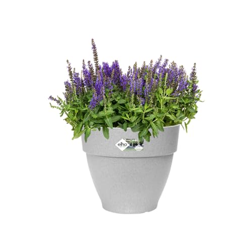 elho Vibia Campana Round 20 - Plant Pot for Outdoor - 100% Recycled Plastic - diameter 19.5 x H 16.8 cm - Grey/Living Concrete - Image 3