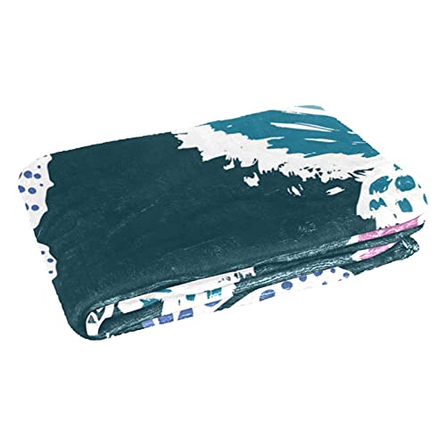 Couverture douce aquarelle aux finitions haut de gamme pour lit