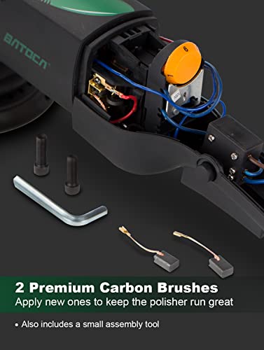 Exzenter Poliermaschine,700W Auto Poliermaschine BATOCA,Orbital Poliermaschine 21mm,6 Variable Geschwindigkeit,Auto Poliermaschine Set,Schleifer,Polierer(1000-3800 min-1Drehzahl,150mm Scheiben-ø) – Bild 5