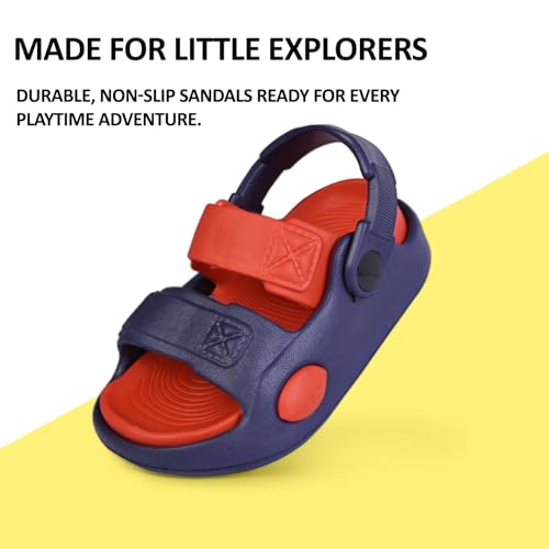 Image of GLJ Kids Comfort Clogs Sandals For Boy And Girl, 1 to 4 Years, Two-Strap Design, Easy To Wear Slip On, Dust and Waterproof, 7101