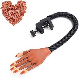 Nail Trainning Practice Hand, Nail Display Manicure Supply, Flexible Movable False Fake Hands