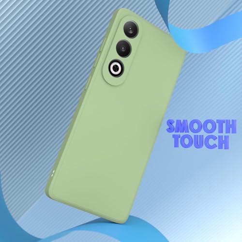 Image of DIZORO Microfiber Candy Case Compatible for OnePlus Nord CE 4 5G Smooth Touch Cushion Liquid Soft Silicone Gel Rubber Phone Cases Non-Slip Full Body Protective Shockproof Back Cover - Matcha