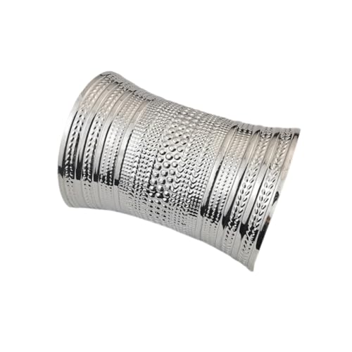 Holibanna Metal Armlet Wide Armlet Metal Bracelet Exaggerate Armband Men and Women Jewelry To Open