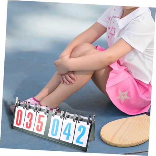 Marcador de puntuación plegable de aleación de aluminio para baloncesto, tenis y voleibol, diseño duradero con números para anotar fácilmente en juegos deportivos miniatura 4