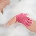 Evridwear Exfoliating Glove Shower Gloves Exfoliate Dead Skin for Dry Sensitive Skin No Irritation with Hanging Loop (Hot Pink Deep Exfoliation)