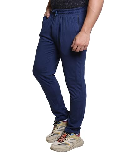 Image of Track Pant for Men - Polycotton Joggers, Gym Pants & Lowers for Men with Adjustable Waist, Moisture-Wicking Fabric & Pockets - Cargo & Ideal Sports Pajamas for Workout & Casual Wear