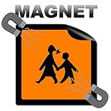 2 Stück Magnetschilder Schulbus 20x20cm als Magnetfolie - als Doppelpack oder Einzeln erhältlich!