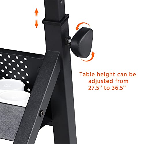 Yaheetech Drafting Table for Artists, Height Adjustable Drawing Desk Art/Craft Desk Diamond Paintings Work Station w/ 2 Storage Drawers and Stool for Home Office School, Black