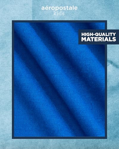 Image of AEROPOSTALE Boys Active Shorts Set - 3 Piece Short Sleeve Active Jersey Tees and Performance Jersey Dolphin Shorts (8-12)