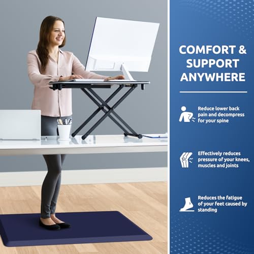 Image of 0.8 inch Thick Kitchen Mat Cushioned Anti Fatigue Rug Comfort Floor Mats | Water-Resistant, Non-Slip, Easy to Clean Comfort Floor Mat for Kitchen, Sink & Office, Multiple Colors & Sizes, 32 inch x 20 inch