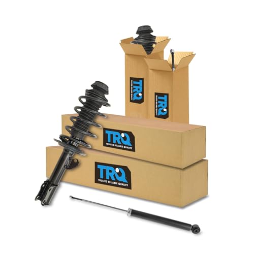 Image of TRQ Front and Rear Complete Strut Assembly & Shock Absorber Kit Complete Strut & Coil Spring Assembly Compatible with 2012-2018 Toyota Prius C