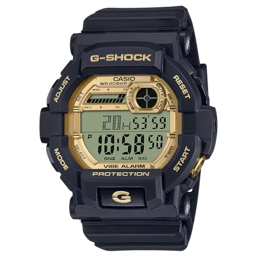 �y�o�C�u���[�V�����A���[���zG-SHOCK �W�[�V���b�N CASIO �J�V�I �����Y �r���v GD-350GB-1 �u���b�N �S�[���h �U�� �o�C�u �}�i�[���[�h �ڊo�܂� �j�� ��v �傫�� �f�W�^�� [���s�A���i]