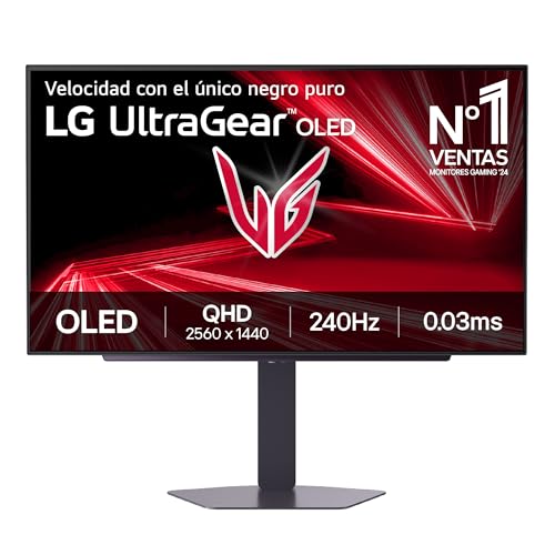 LG 27GX704A-B - Monitor Gaming Ultragear OLED 27” QHD (2560 x 1440), 16:9, 240Hz, 0,03ms GtG, DisplayHDR True Black 400, FreeSync Premium Pro y G-Sync Compatible, Morado Grisáceo