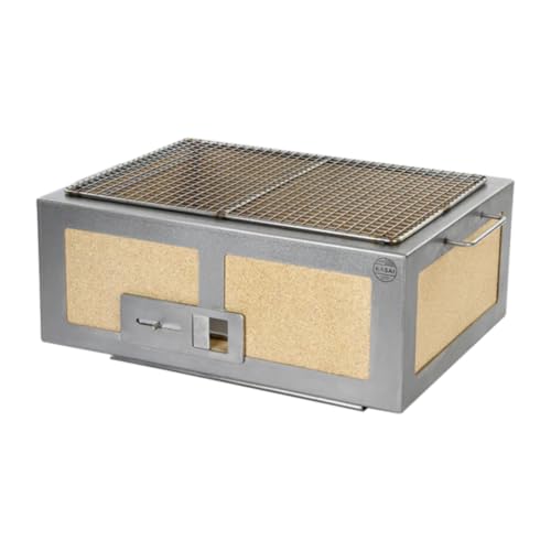 Kasai Konro Medium Wide Japanese Charcoal Grill Table Top Konro BBQ for Sear Plancha & Robata Cooking Made in Britain Feeds 4-6 people 14.7kg