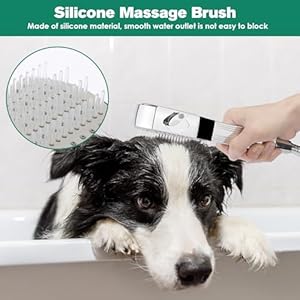   Dog-Shower-AttachmentPet-Washing-Shower-Sprayer-with-Stainless-Steel-Hose-Diverter-Valve-2-Mode-Handheld-Shower-Head-Brush-3-in-1-Dog-Shower-Head-for-Bathing-Grooming-Massage-Indoor-Outdoor