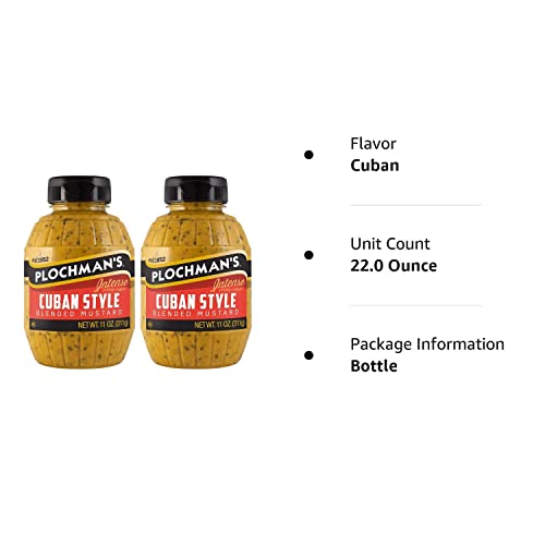 Plochman's Cuban Style Mustard 11 Ounces (2 Pack) #TOP4