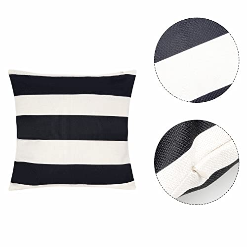 4-Pack-Waterproof-Pillow-Covers-Outdoor-Throw-Pillowcases-Decorative-Garden-Cushion-Case-for-Home-Garden-Patio-Couch-Balcony-Striped-20-20-inch-Black-White 4 Pack Waterproof Pillow Covers Outdoor Throw Pillowcases Decorative Garden Cushion Case for Home Garden Patio Couch Balcony Striped 20 20 inch Black White