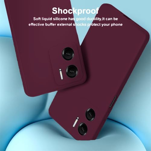 Image of DIZORO Compatible with Mi Redmi 11 Prime 5G Back Cover with Upgraded Square Edges for Camera Protection Premium Designer Lightweight Shockproof Flexible Matte Silicone Mobile Phone Case (Wine Red)