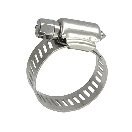 304 Stainless Steel Hose Clamps, 12 pcs/Pack, SAE 10 Worm Gear Pipe Hose Clamps, 9/16 inch-1-1/16 inch (14-27mm) (SAE 10)