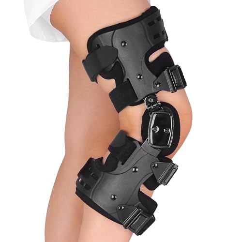 FocuBoody OA Unloader Knee Brace, Support for Arthritis Pain, Osteoarthritis, Cartilage Defect Repair, Avascular Necrosis, Bone on Bone Knee Joint Pain and Degeneration Medial Inside (Right Leg)