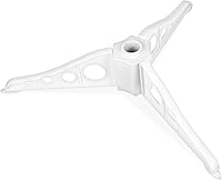 Vista 4 de INOOMP Soporte para árbol de Navidad, base de árbol de Navidad artificial blanca, soporte para árbol de Navidad, soporte giratorio de repuesto