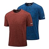 [Hochwertiger Stoff] Dieses Funktionsshirt Herren besteht aus 100% Polyester. Das ist dehnbar und behält seine Form auch nach mehrmaligem Waschen.