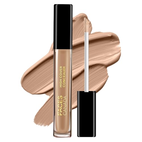 Image of FACES CANADA High Cover Concealer - Golden Rush 06, 4ml | High Coverage Liquid Concealer | Blends Easily | Natural Finish | Covers Spots, Blemishes & Dark Circles | With Shea Butter & Vitamin E