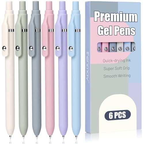 Bolígrafos Gel Fenmay, 6 unidades, tinta negra 0.5 mm