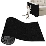 Xynovate Kratzmatte Selbstklebend Katze, DIY Kratzbrett, Kratzschutz Sofa, Katzenkratzer Kleber Möbelschutz für Wand (Schwarz,30x100cm)