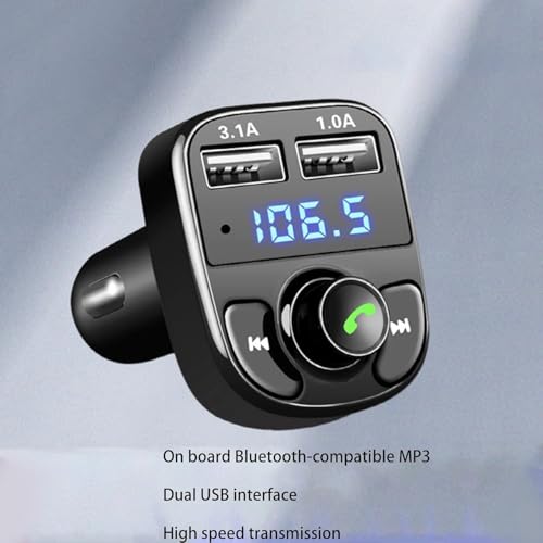Adaptador Bluetooth Carro Carregador Usb Transmissão Veicular smartphone Pendrive de até 32Gb, ou Ca