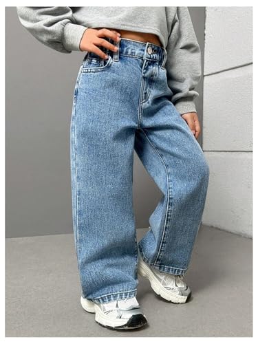 Floerns Toddler Girl's Heart Print Jeans Distressed Ripped Straight Leg Denim Pants4