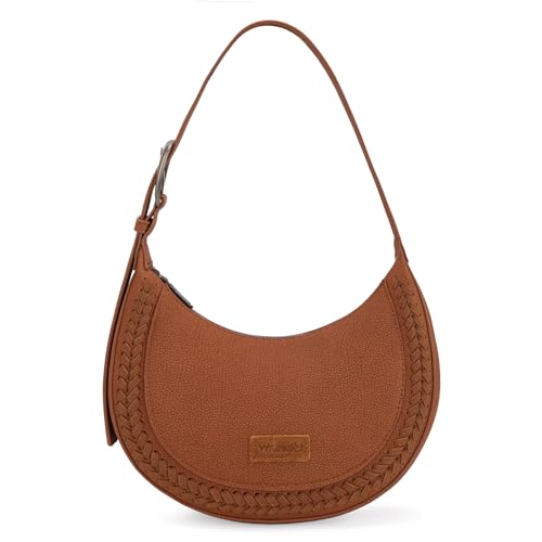 Image of Wrangler Crescent Shoulder Bag for Women Trendy Half Moon Bag Small Crossbody Purse and Handbags With Extension Strap | Trendy