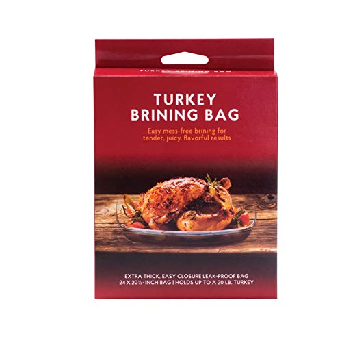 Hic Kitchen Roasting Turkey Brining Bag, Holds 20-Pound Turkey With Brine, Seasonings, And Aromatics For Juicy Tender Flavor